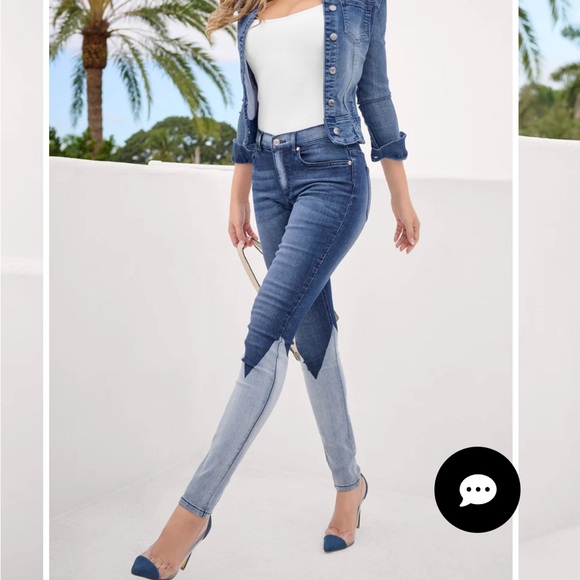 Size 18 skinny high rise stretch jeans ! Laser print urban jeans - Picture 2 of 5